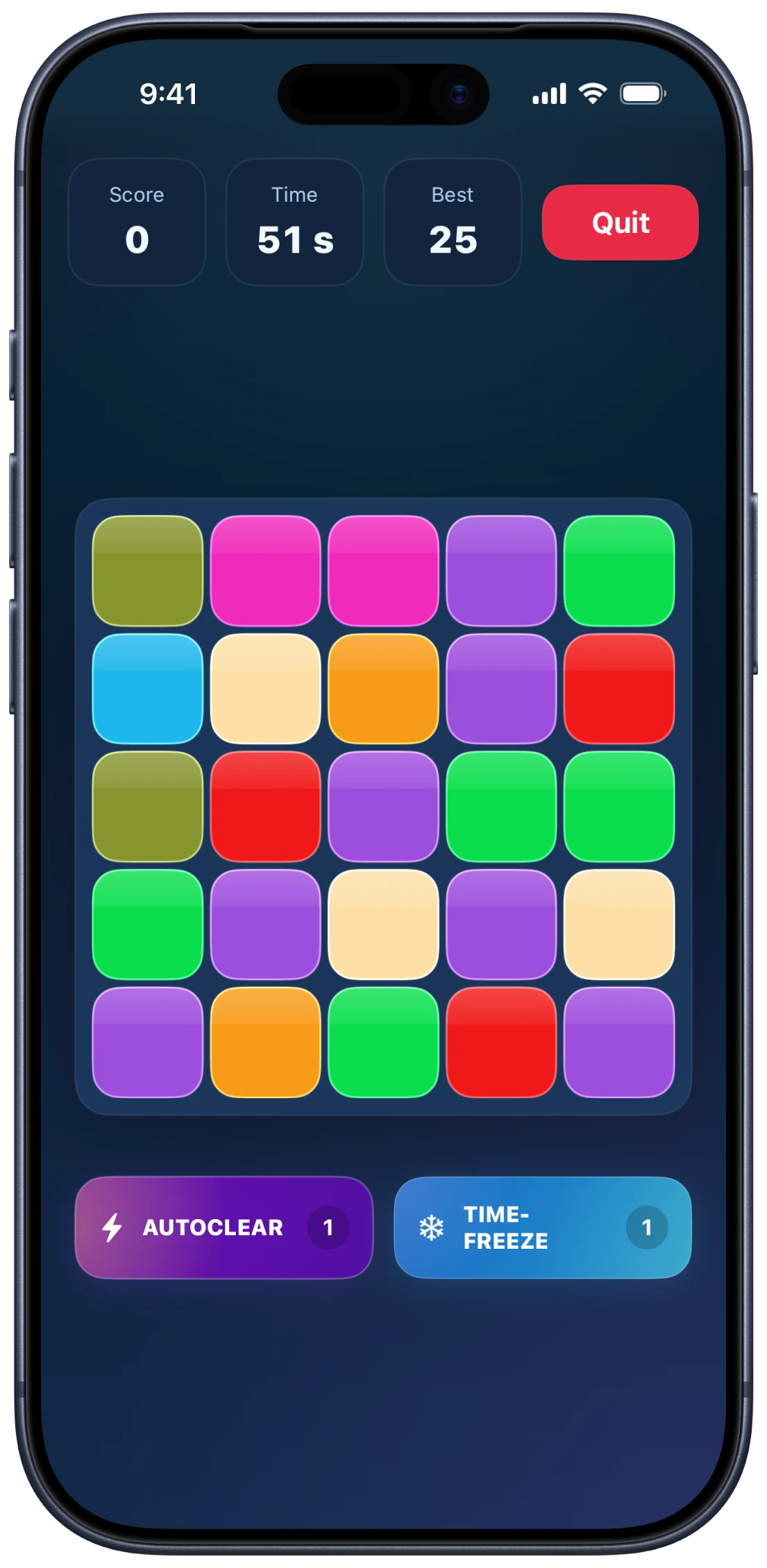 ColorTable, 5x5 mode.